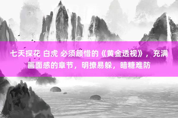 七天探花 白虎 必须顾惜的《黄金透视》，充满画面感的章节，明撩易躲，暗糖难防
