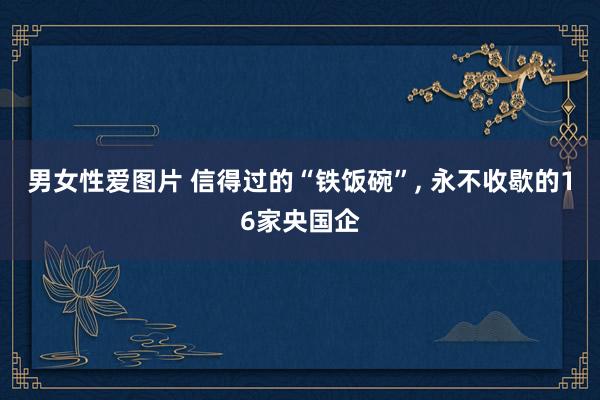 男女性爱图片 信得过的“铁饭碗”， 永不收歇的16家央国企