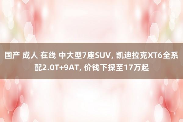 国产 成人 在线 中大型7座SUV， 凯迪拉克XT6全系配2.0T+9AT， 价钱下探至17万起